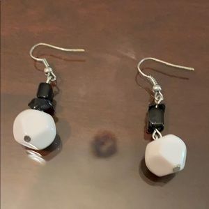Black and white Earrings
